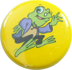 Frog badge yellow